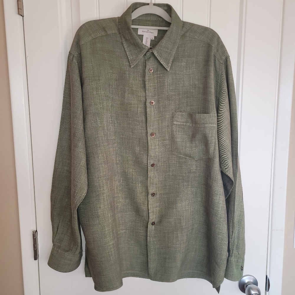 Ermenegildo Zegna Green Casual Button Down Shirt